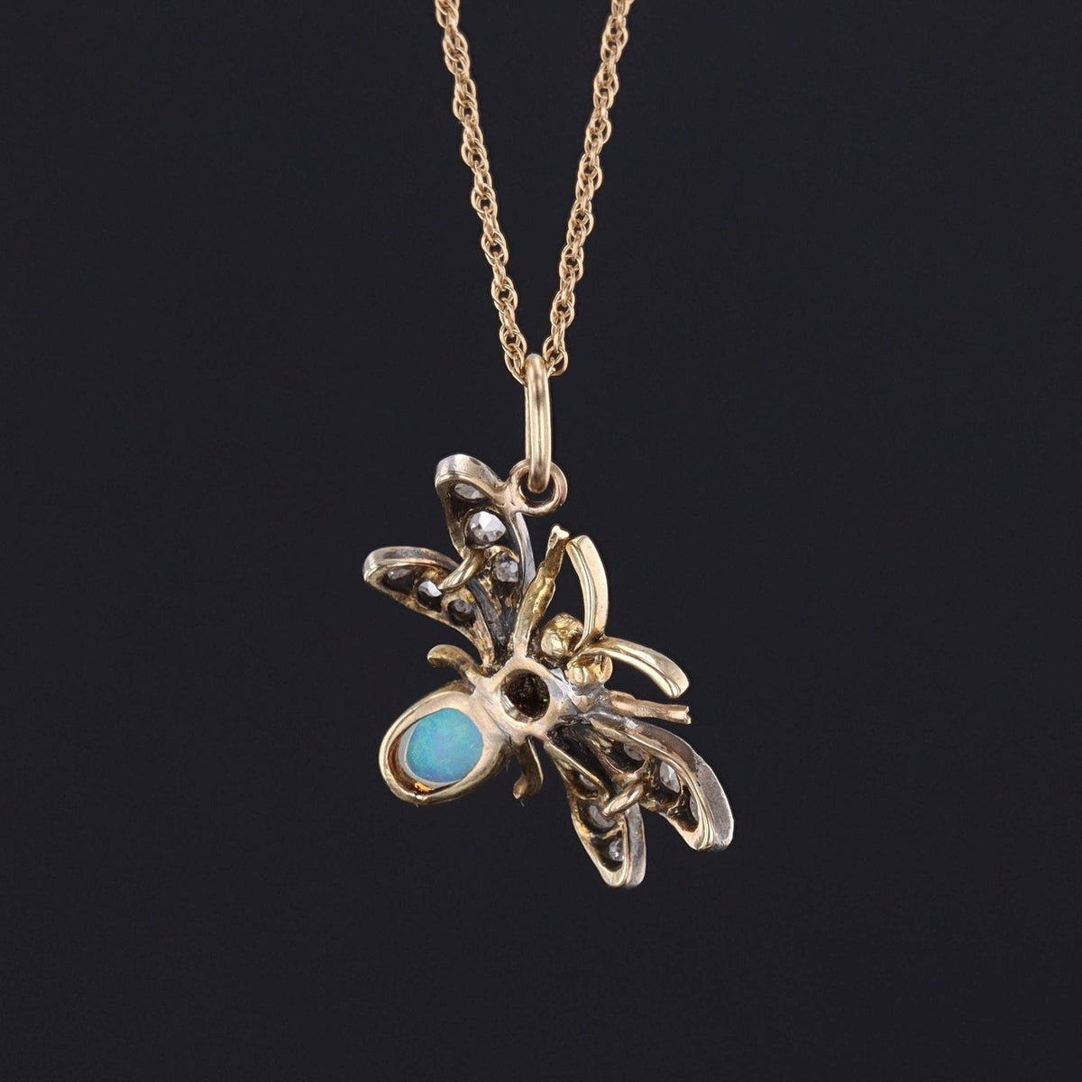 Gemstone Insect Pendant | Antique Pin Conversion - Trademark Antiques