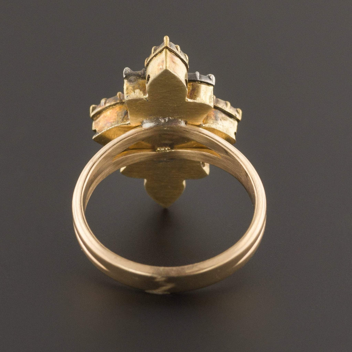 Gemstone Ring | Diamond Emerald &amp; Ruby Ring - Trademark Antiques