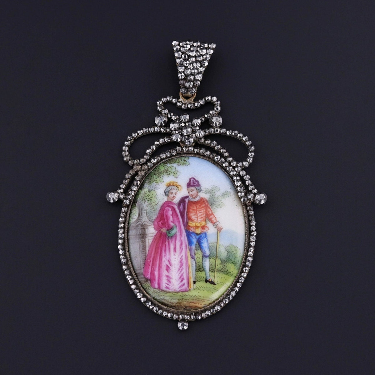 Georgian Cut Steel Pendant - Trademark Antiques