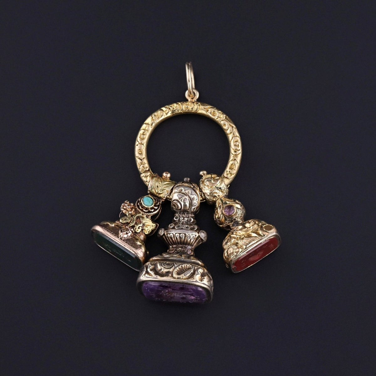 Georgian Fob Pendant on Split Ring - Trademark Antiques