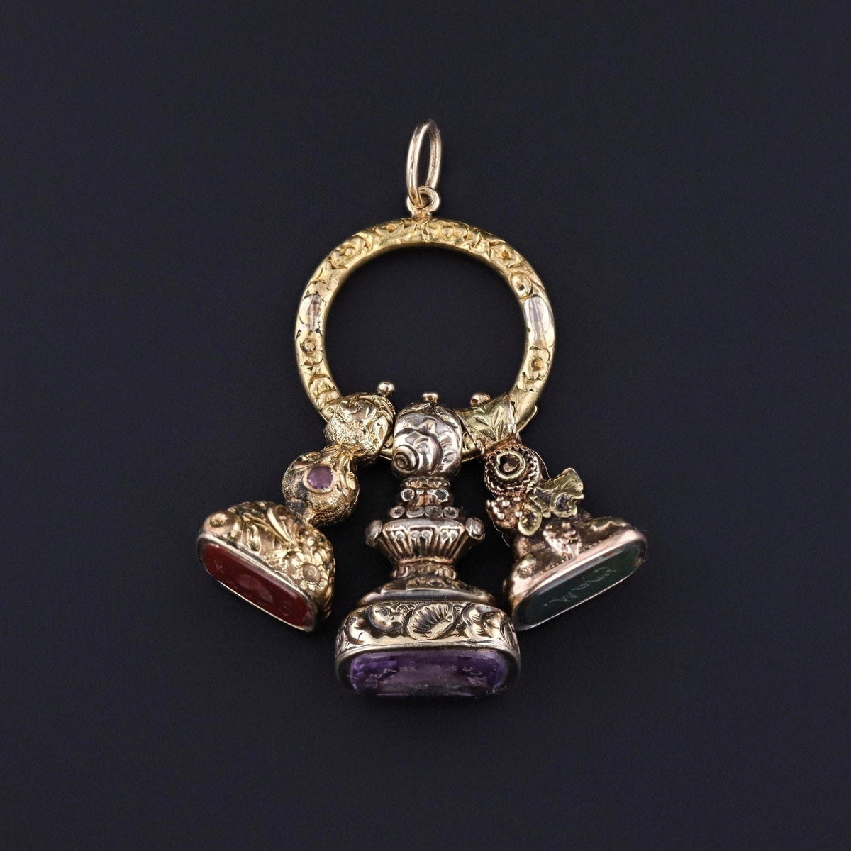 Georgian Fob Pendant on Split Ring - Trademark Antiques