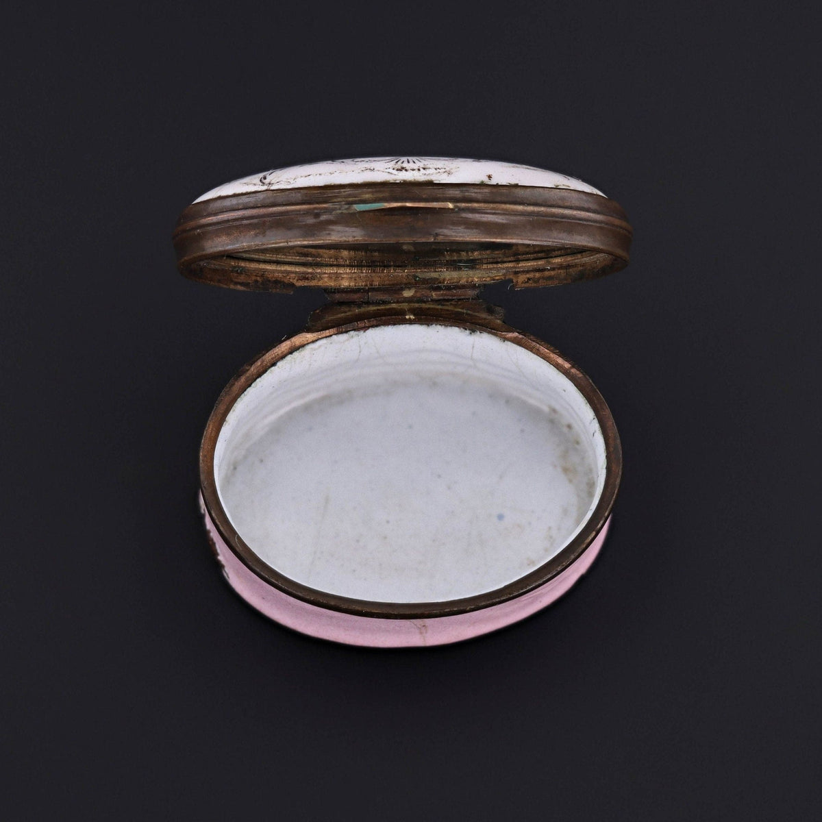 Georgian Love Token Enamel Patch Box - Trademark Antiques