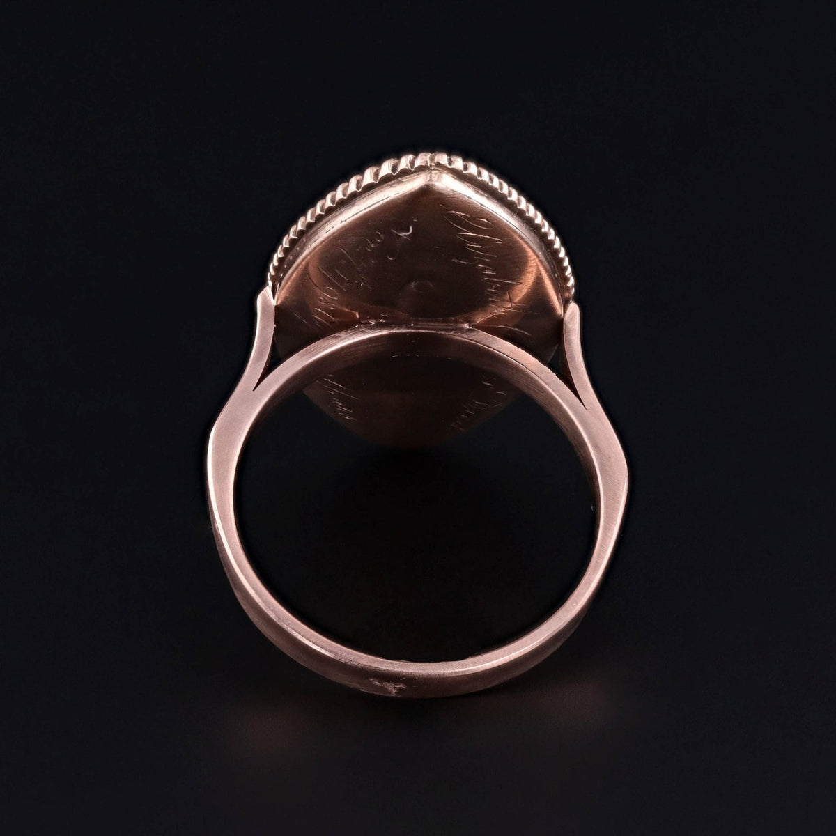 Georgian Mourning Ring of 14k Gold - Trademark Antiques