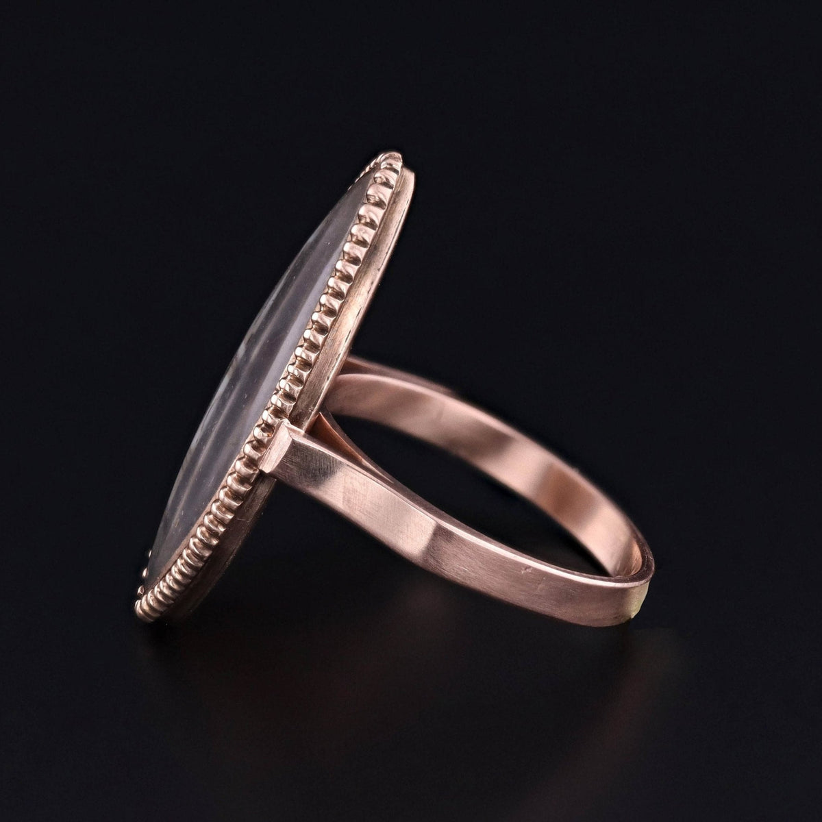 Georgian Mourning Ring of 14k Gold - Trademark Antiques