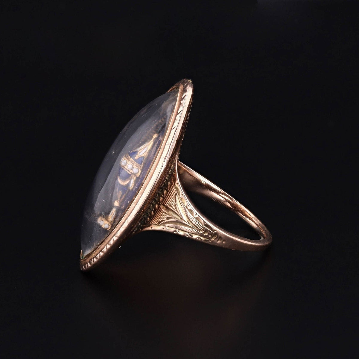 Georgian Mourning Ring | Urn Ring - Trademark Antiques