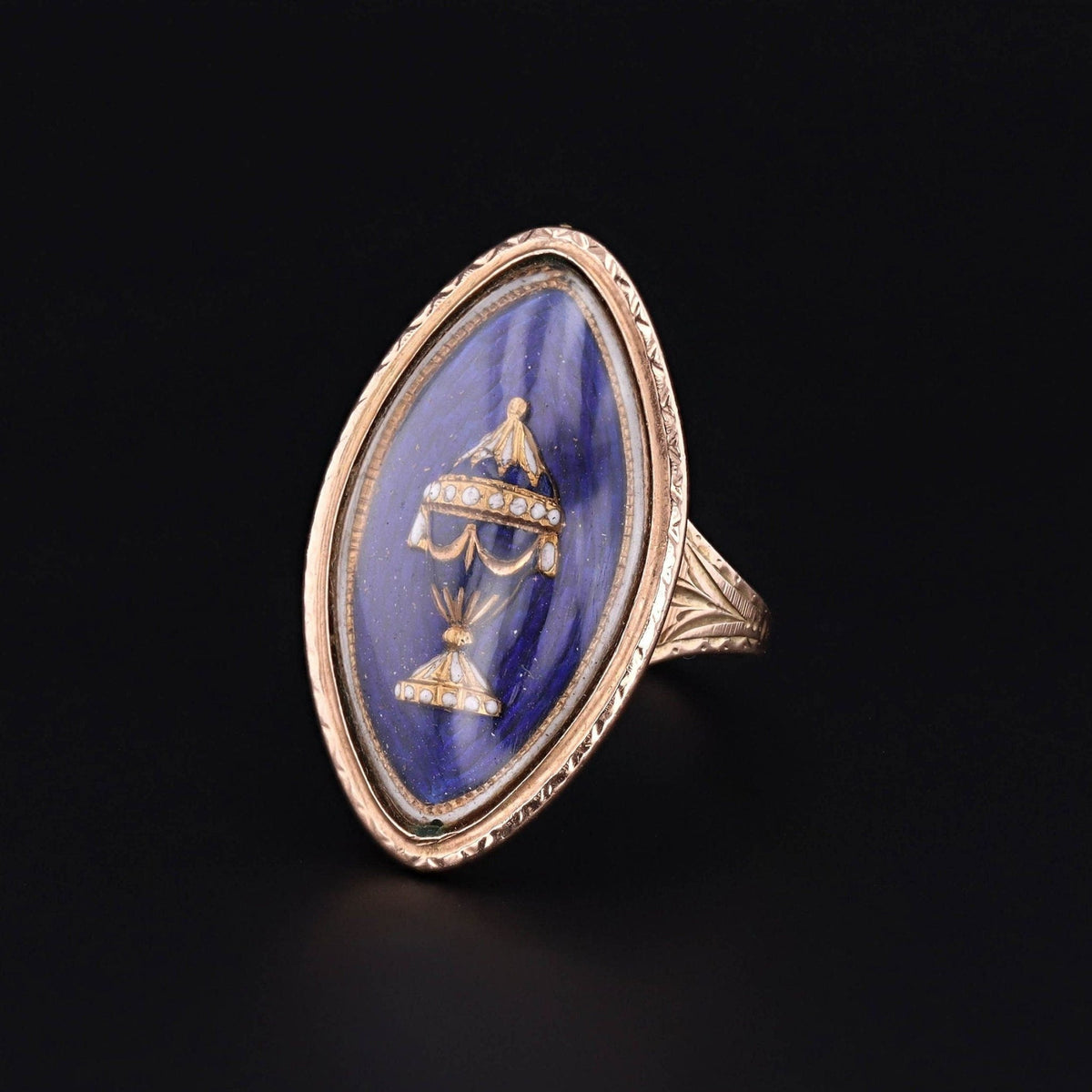 Georgian Mourning Ring | Urn Ring - Trademark Antiques