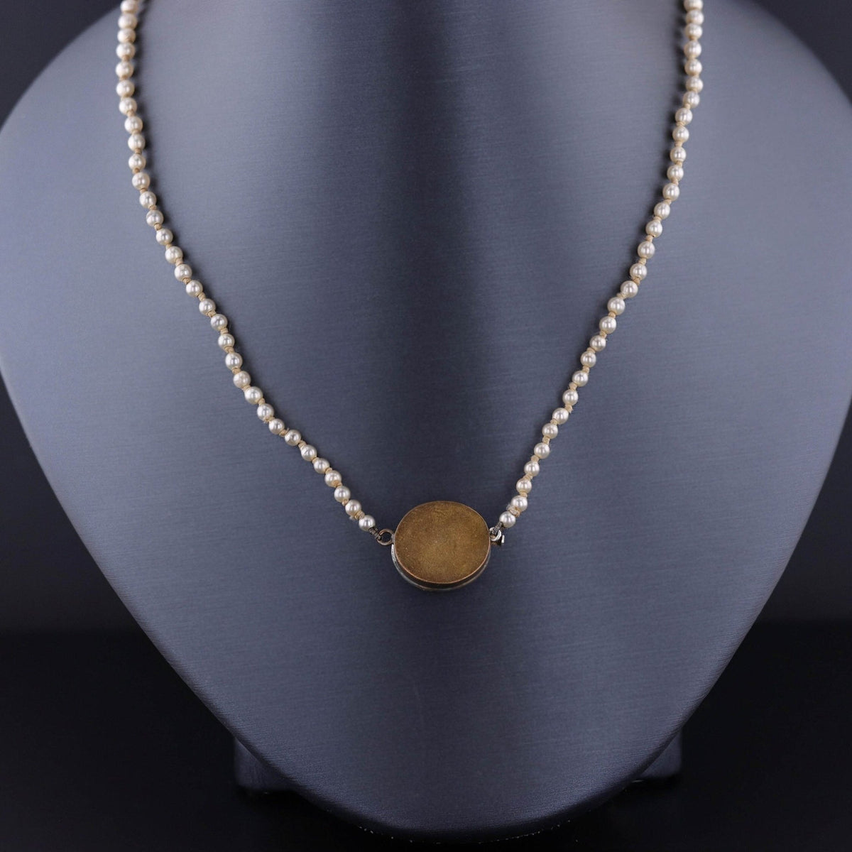 Georgian Pearl Necklace with Cupid Clasp - Trademark Antiques