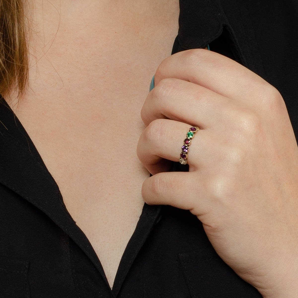 Georgian REGARD Acrostic Ring of 14k Gold - Trademark Antiques