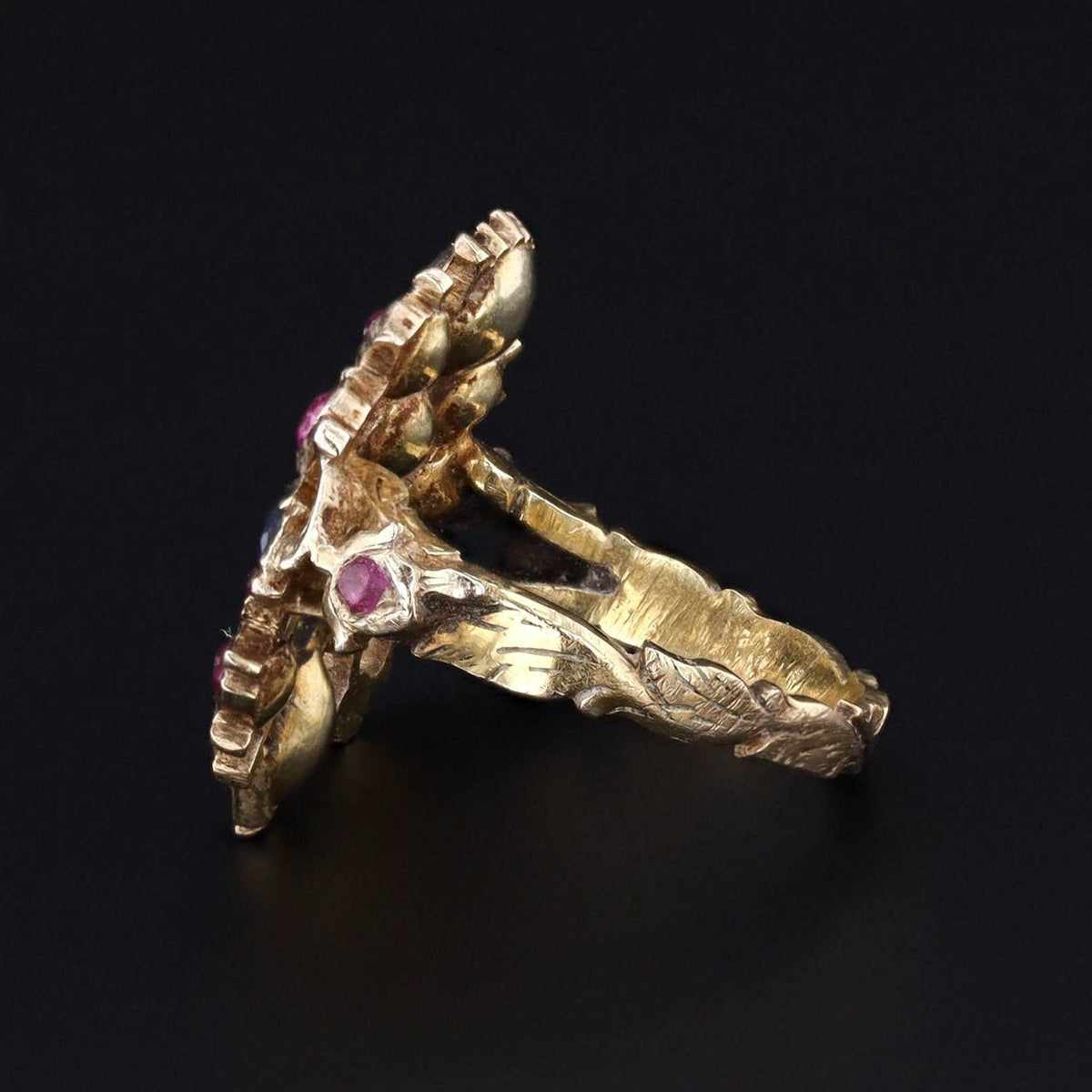 Giardinetti Ring | Antique Giardinetti Gemstone Ring - Trademark Antiques