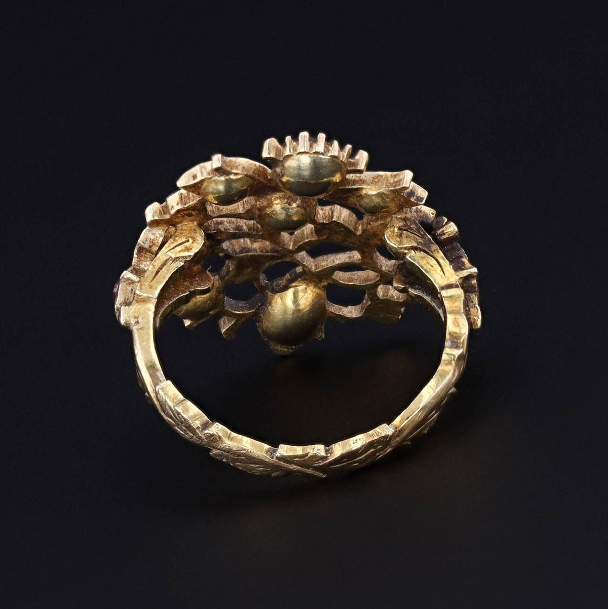 Giardinetti Ring | Antique Giardinetti Gemstone Ring - Trademark Antiques