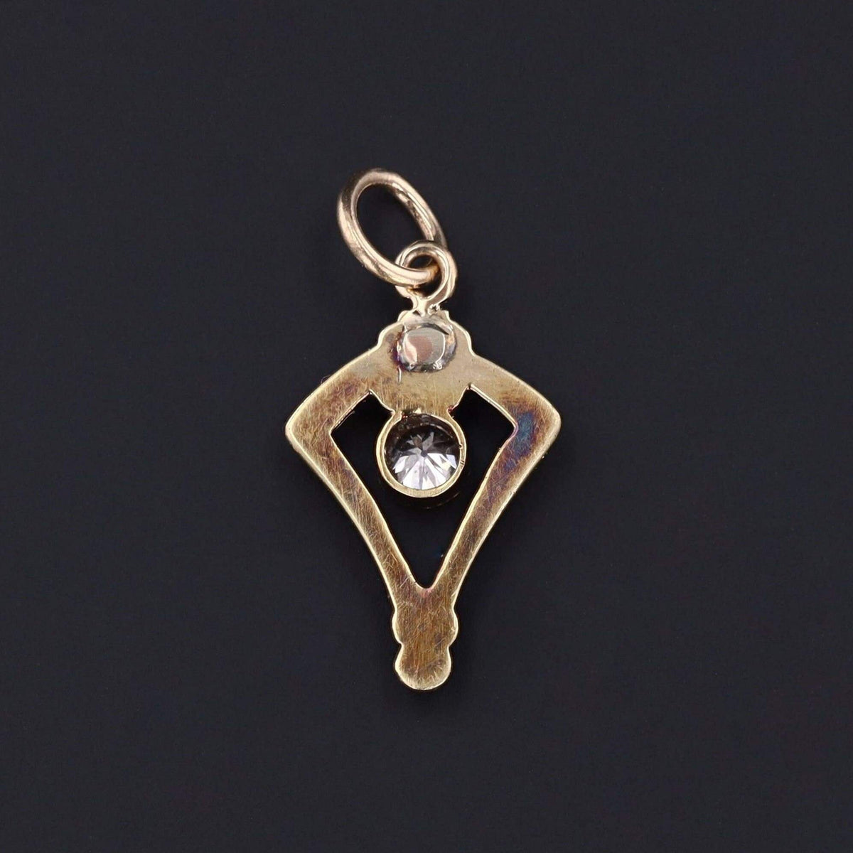 Gold &amp; Diamond Pendant | Antique Pendant - Trademark Antiques
