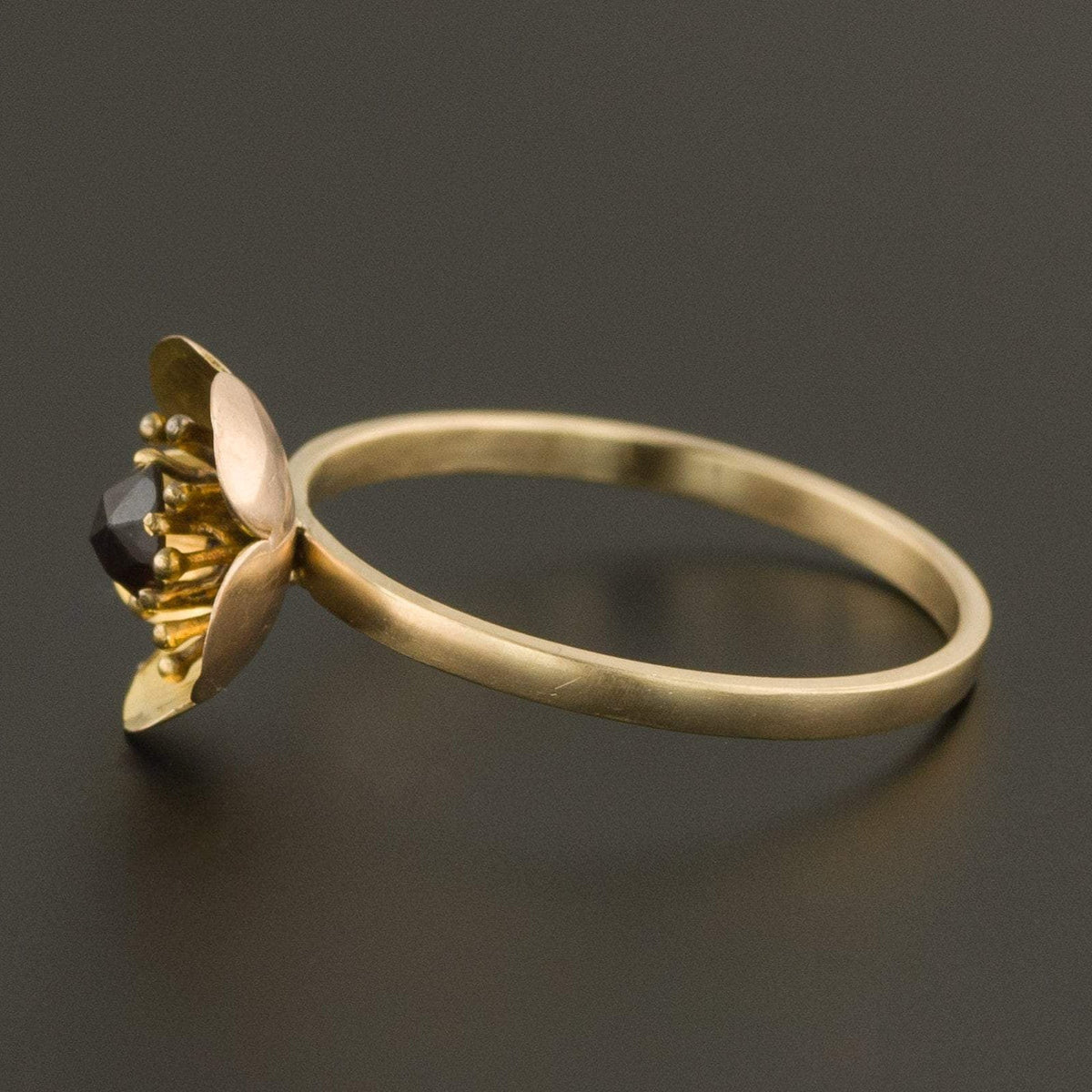 Gold Flower Ring | 14k Gold Ring - Trademark Antiques
