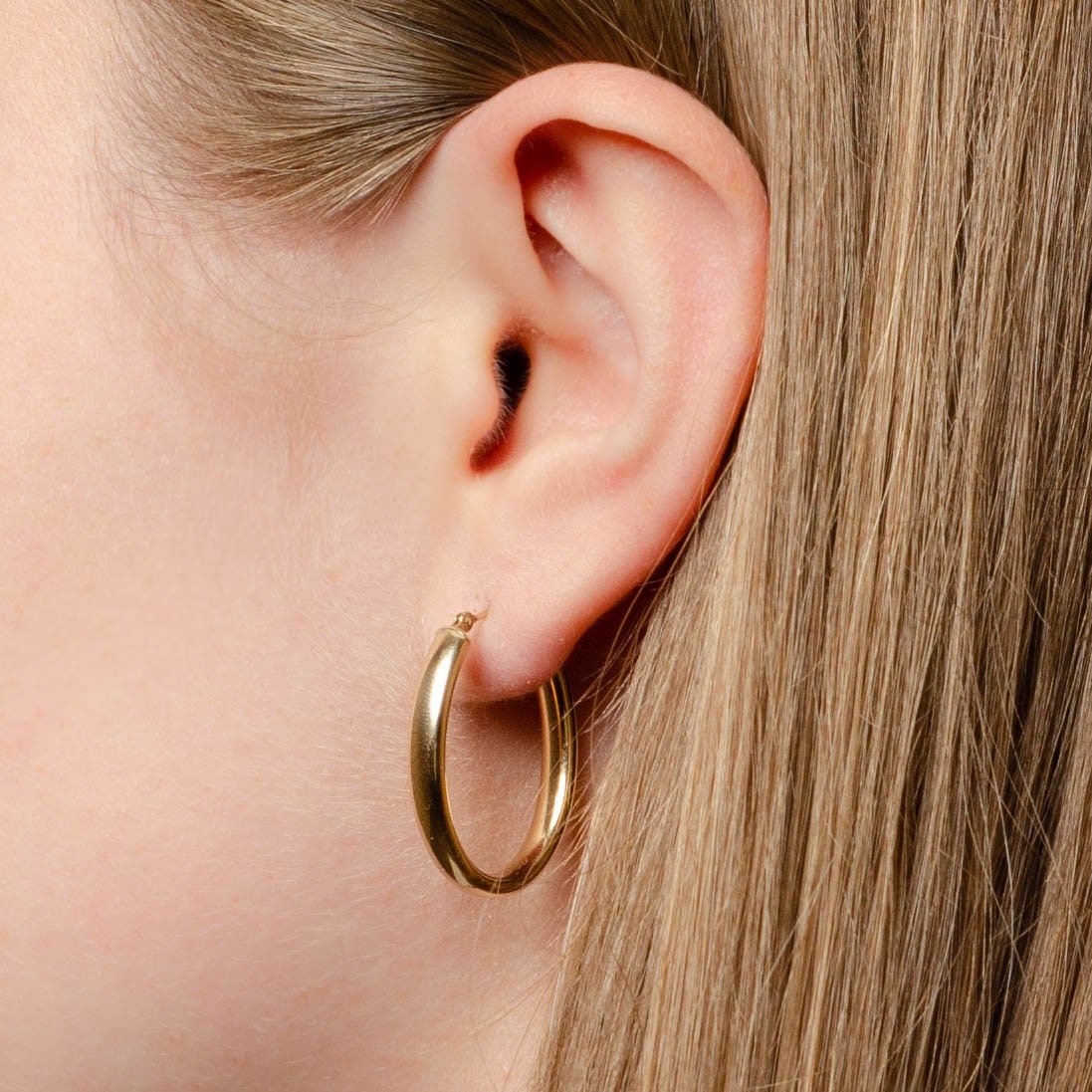 Gold Hoop Earrings | 14k Gold Earrings - Trademark Antiques