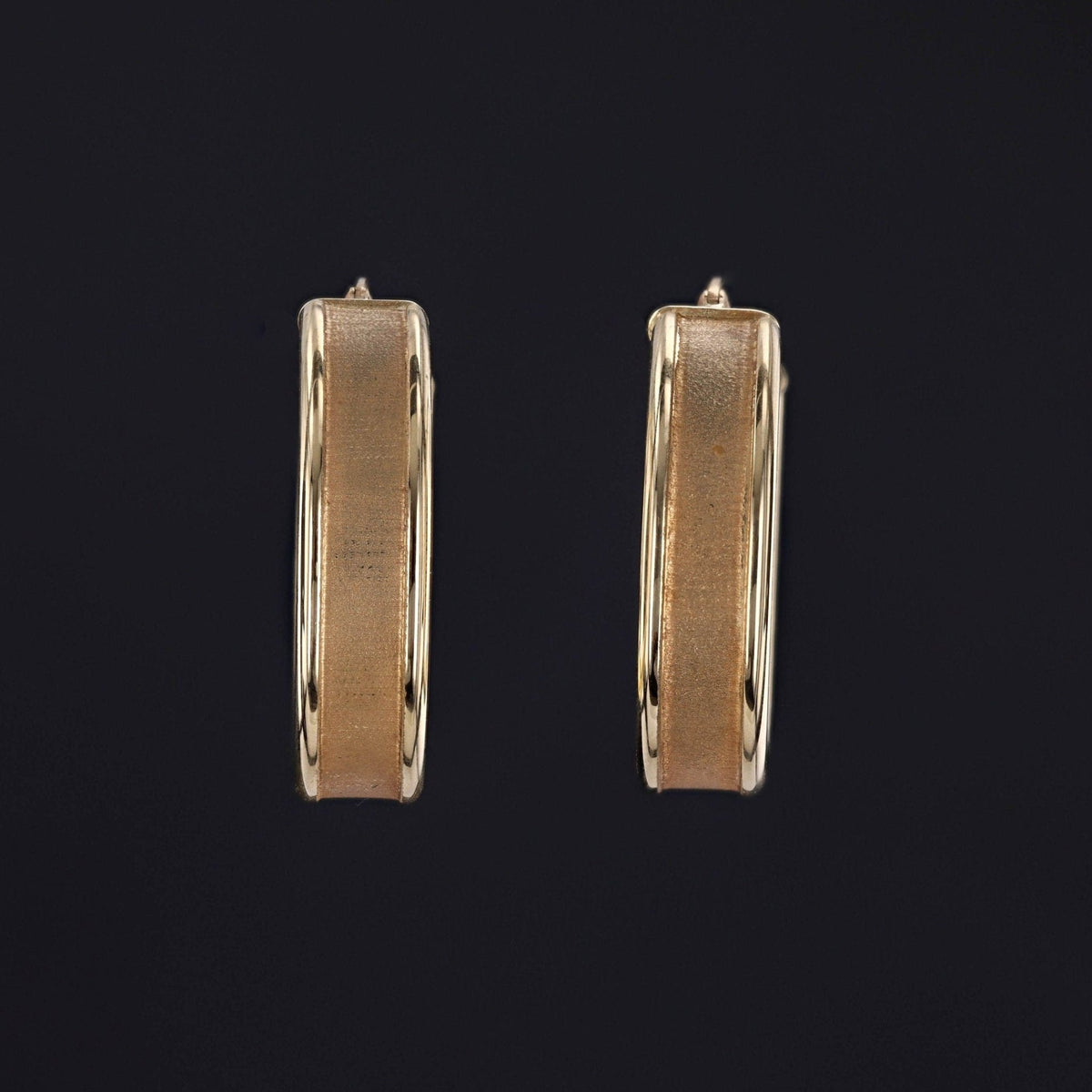 Gold Hoop Earrings | Textured Gold Hoops - Trademark Antiques