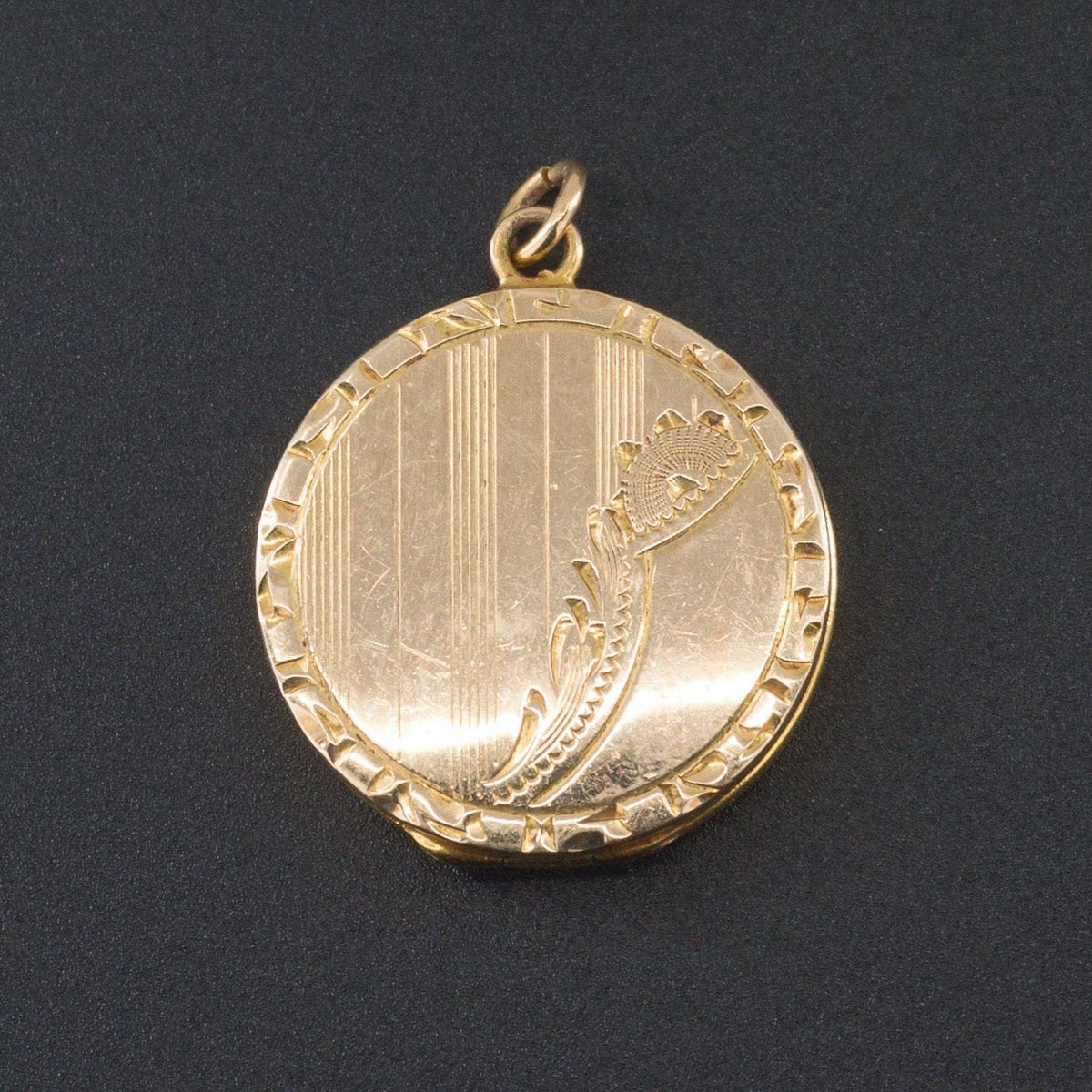 Gold Locket Charm | Miniature Locket Charm - Trademark Antiques