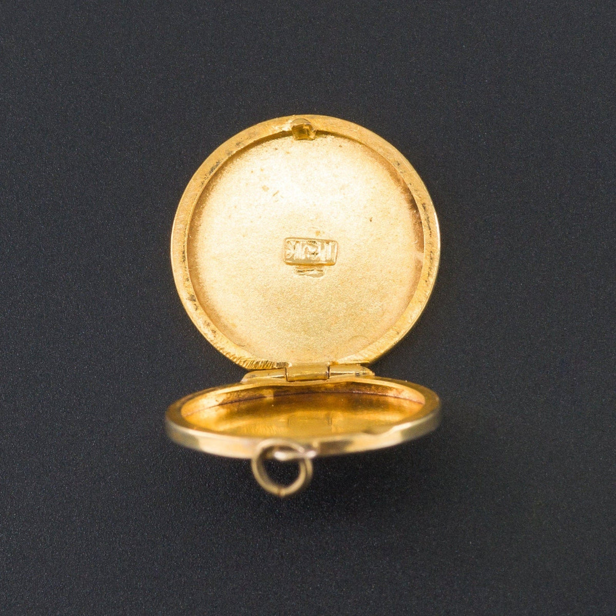 Gold Locket Charm | Miniature Locket Charm - Trademark Antiques