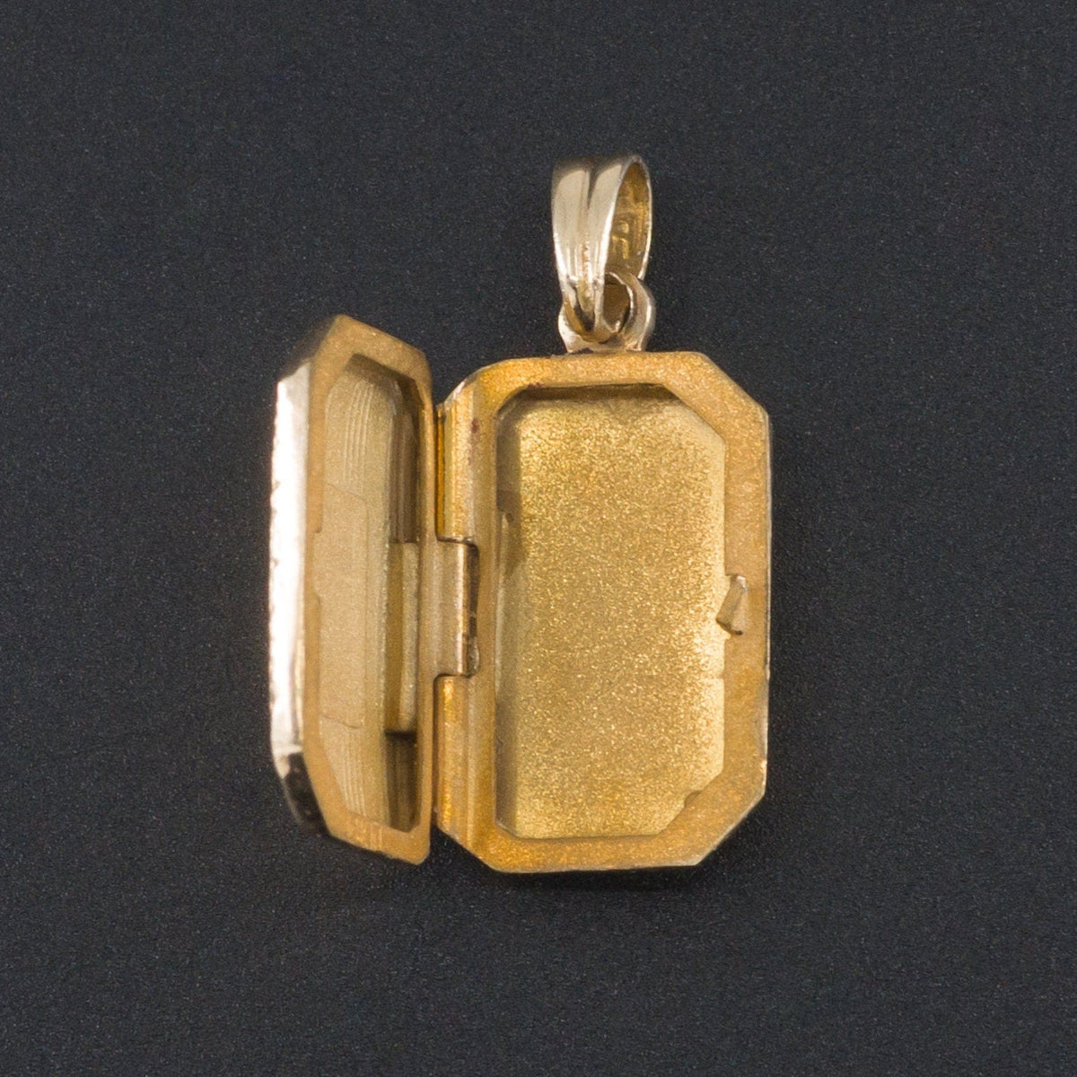 Gold Locket Charm | Miniature Locket Charm - Trademark Antiques