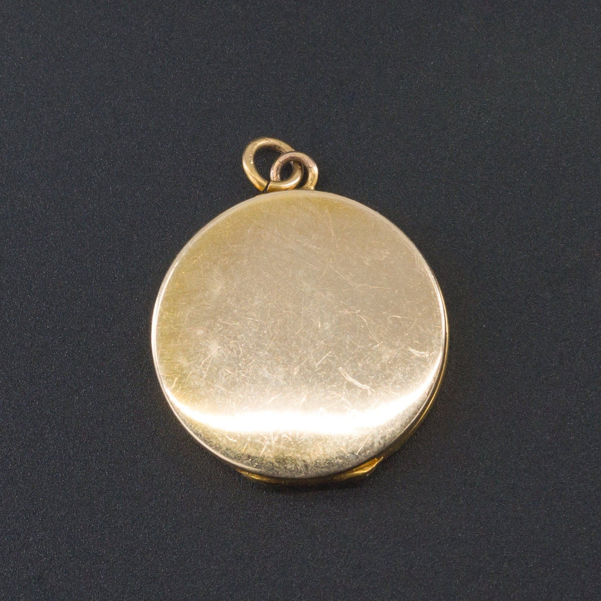 Gold Locket Charm | Miniature Locket Charm - Trademark Antiques