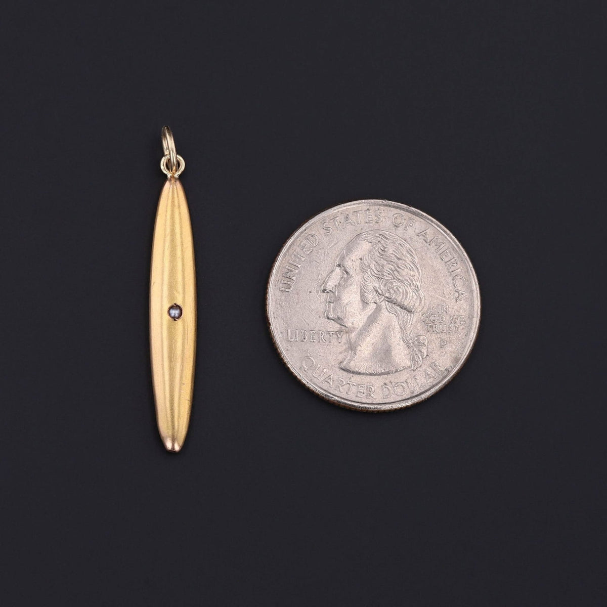 Gold Pendant | Bar Pendant - Trademark Antiques