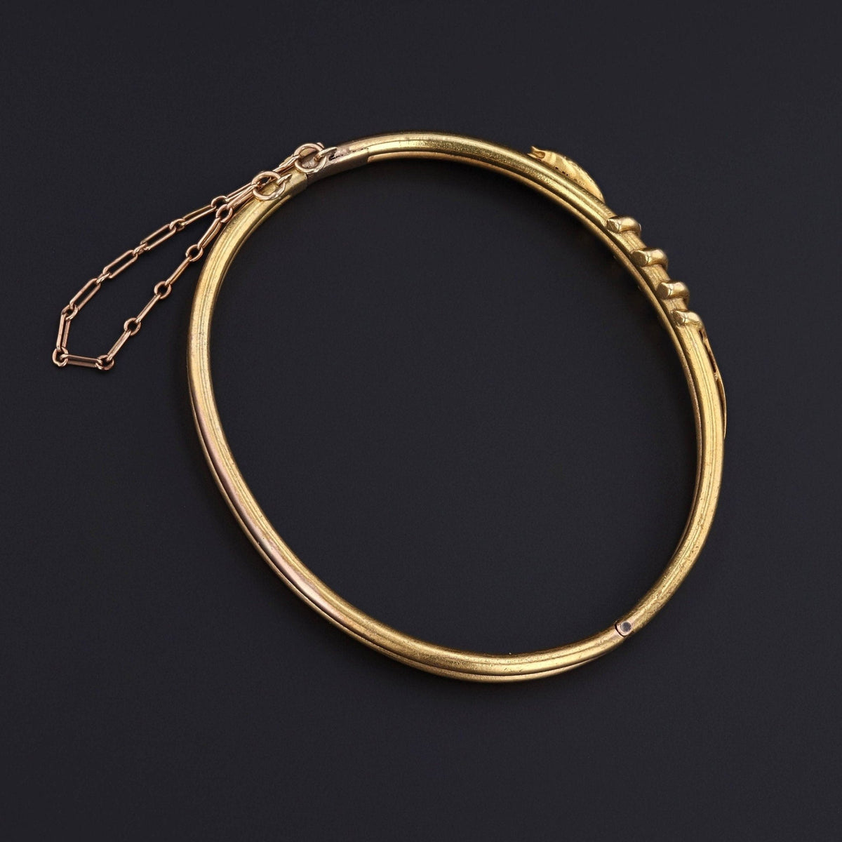 Gold Snake Bracelet | Antique Gold Bangle Bracelet - Trademark Antiques