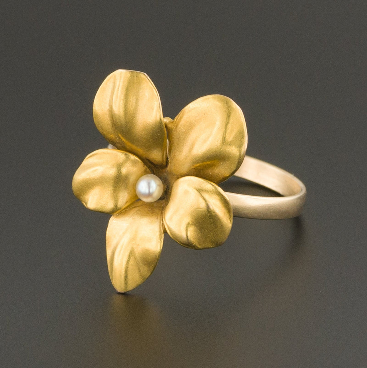 Gold Violet Ring | 14k Gold Ring - Trademark Antiques