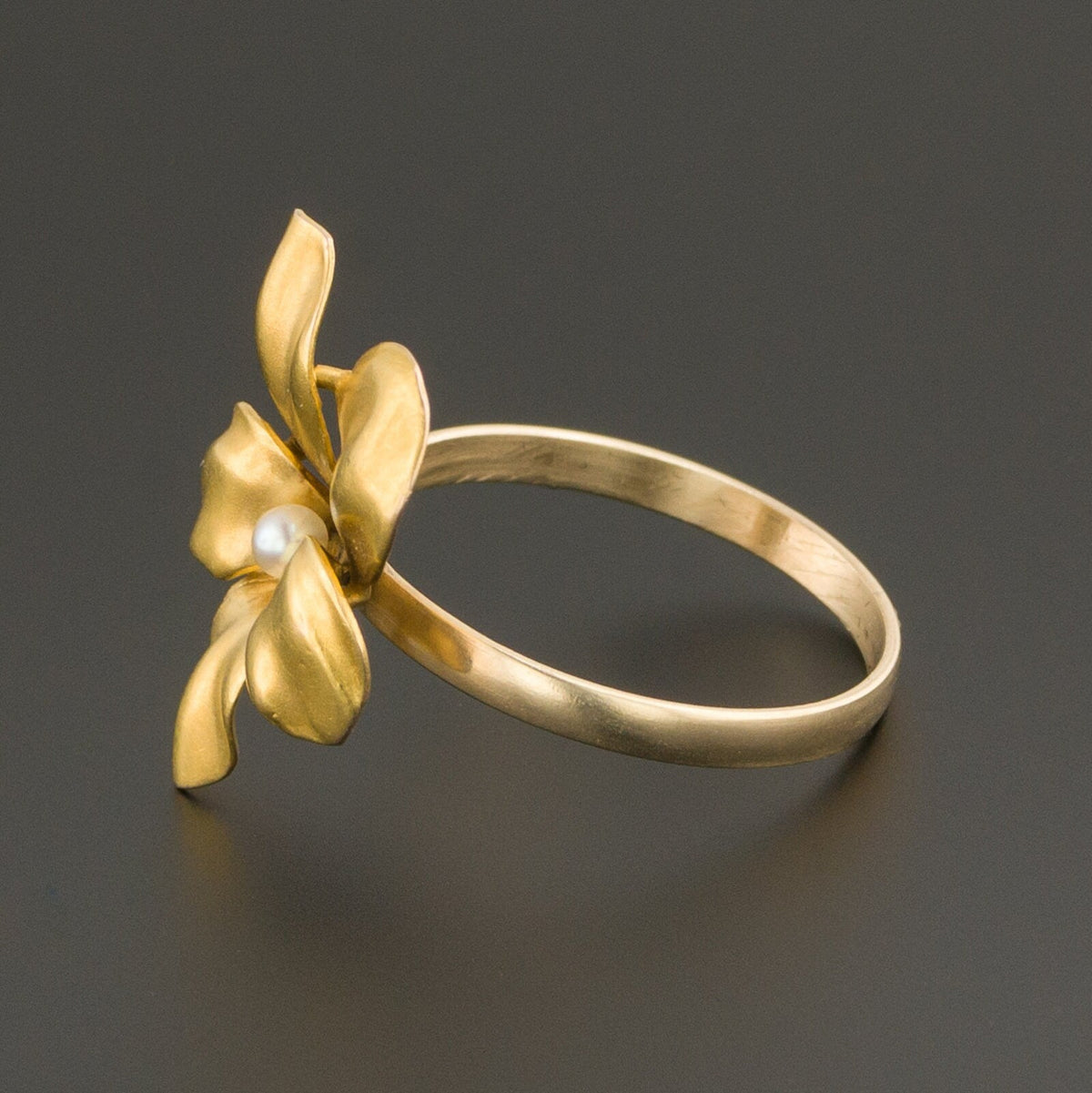 Gold Violet Ring | 14k Gold Ring - Trademark Antiques
