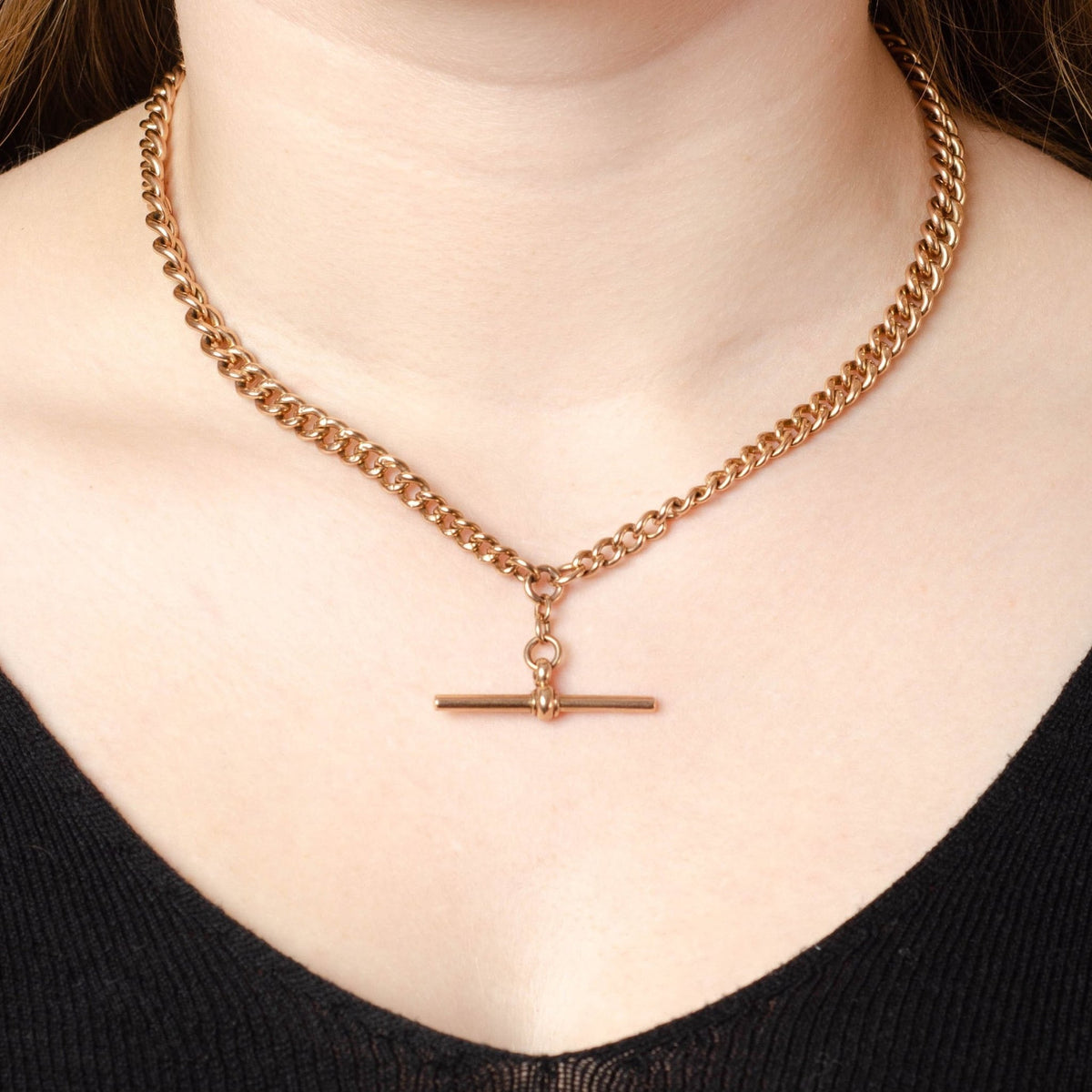 Gold Watch Chain | 9ct Gold Necklace - Trademark Antiques