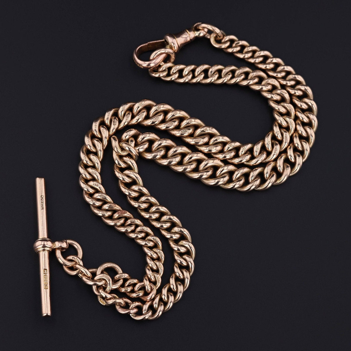 Gold Watch Chain | 9ct Gold Necklace - Trademark Antiques