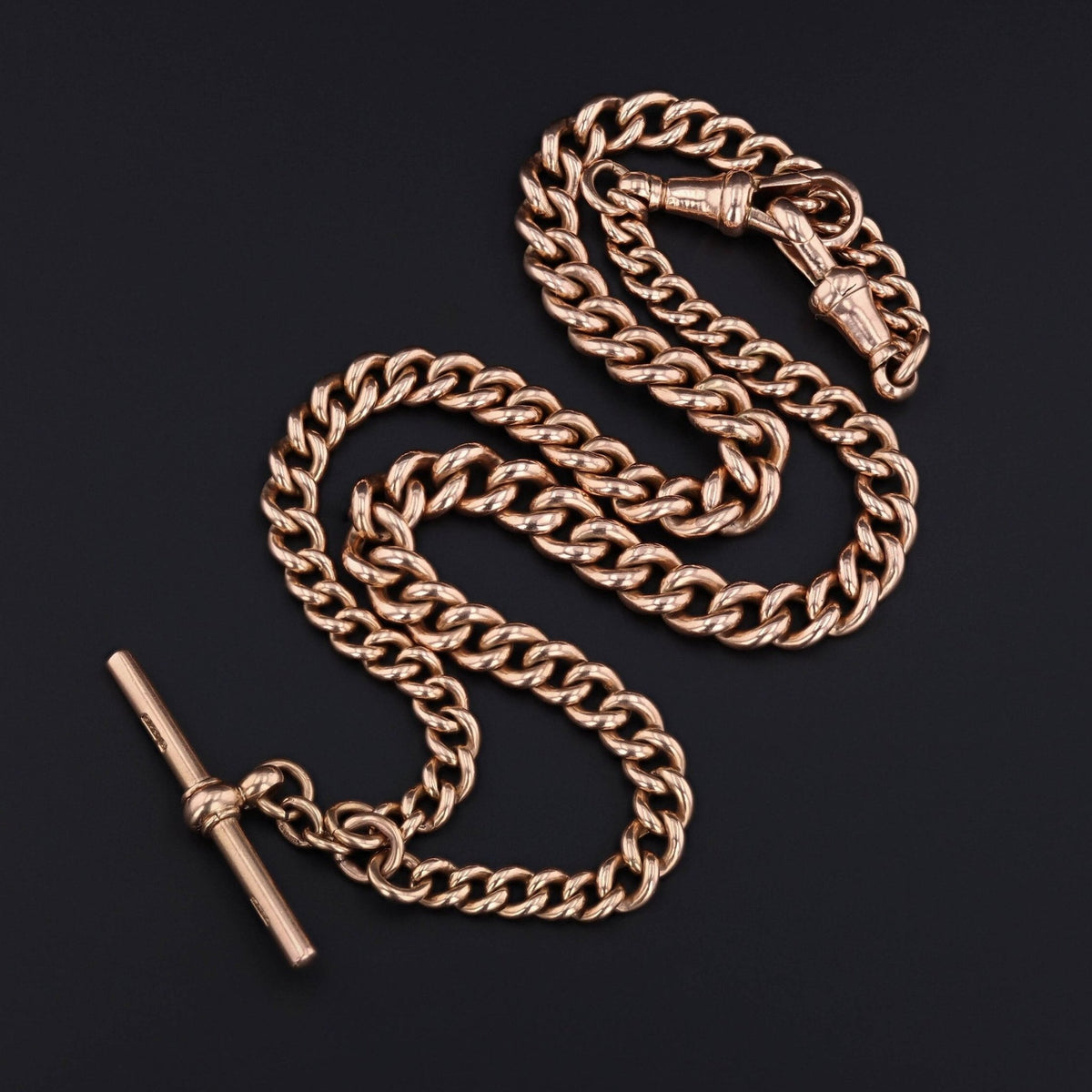 Gold Watch Chain | 9ct Gold Necklace - Trademark Antiques