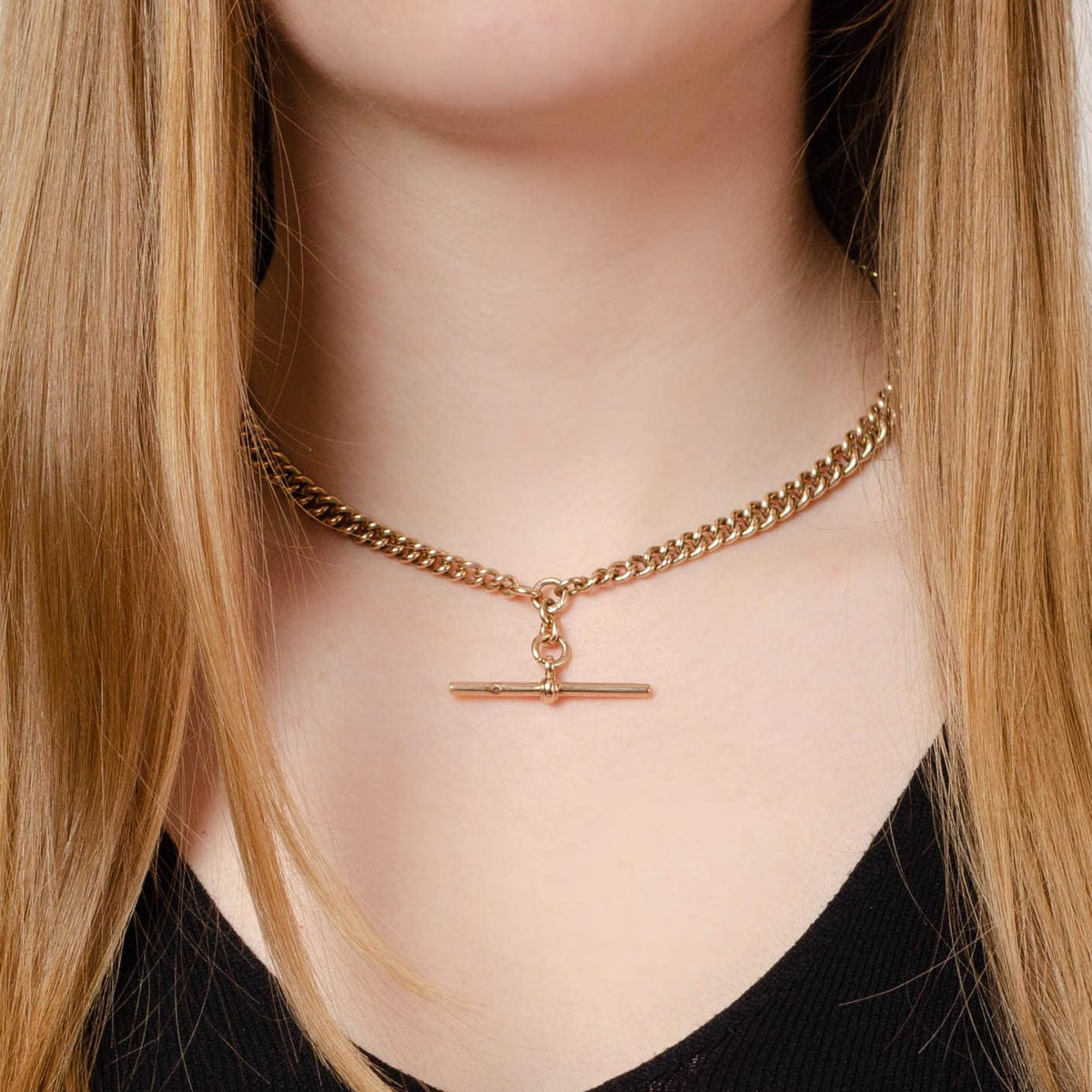 Gold Watch Chain | 9ct Gold Necklace - Trademark Antiques