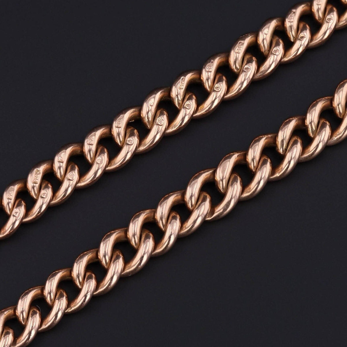 Gold Watch Chain | 9ct Gold Necklace - Trademark Antiques