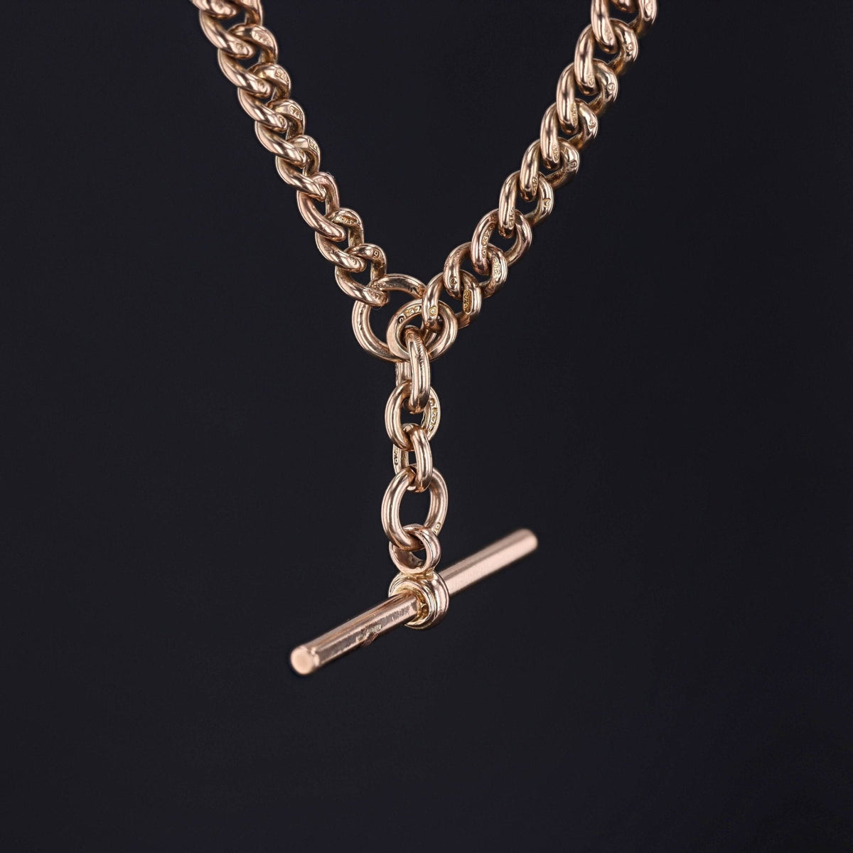 Gold Watch Chain | 9ct Gold Necklace - Trademark Antiques