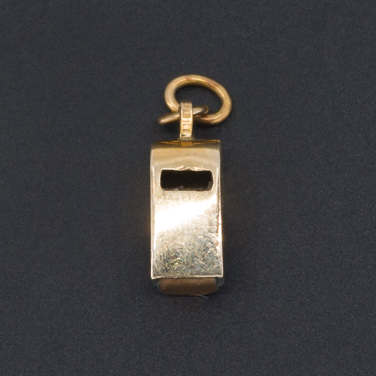 Gold Whistle Charm | Vintage Gold Whistle Charm - Trademark Antiques