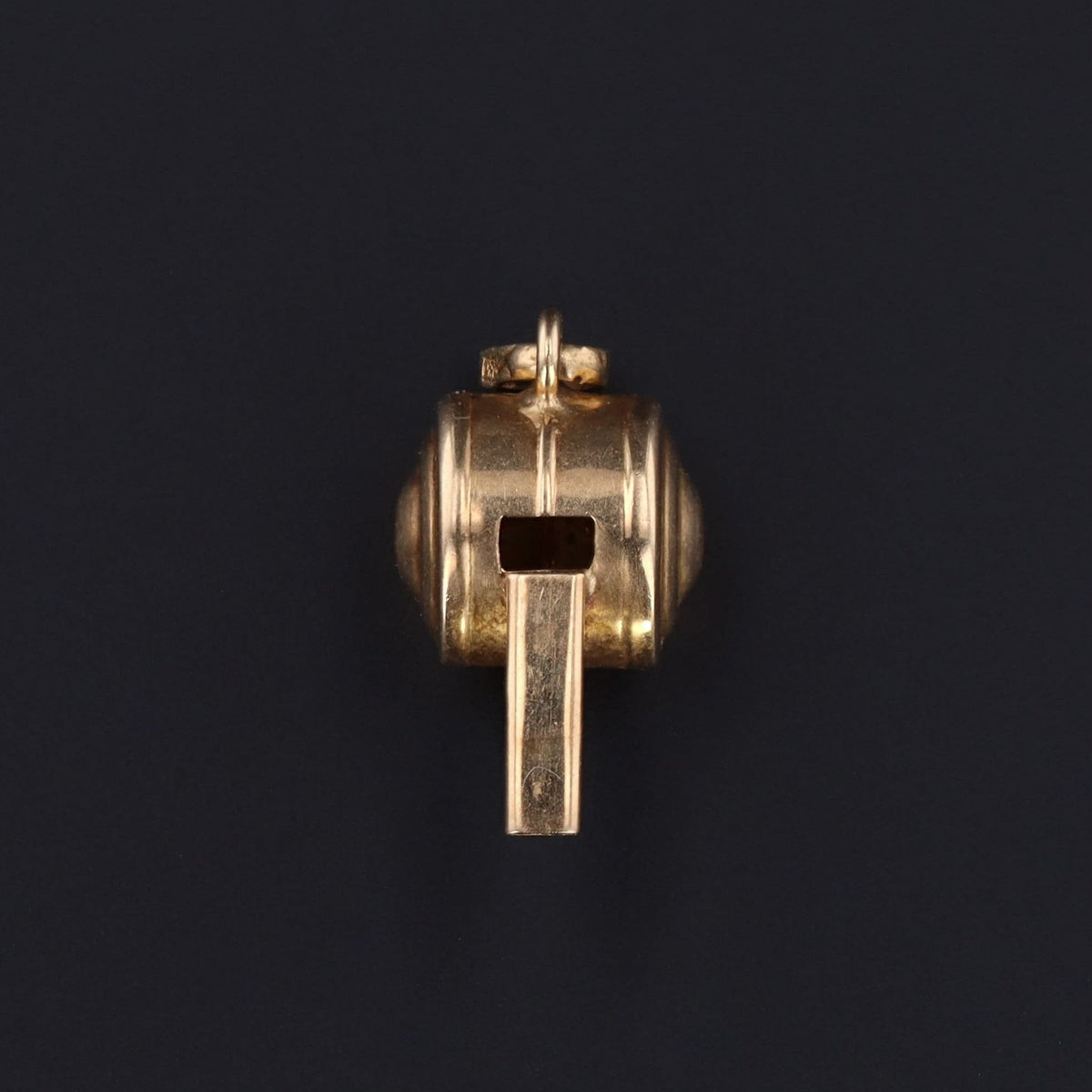 Gold Whistle | Vintage Gold Whistle Pendant - Trademark Antiques