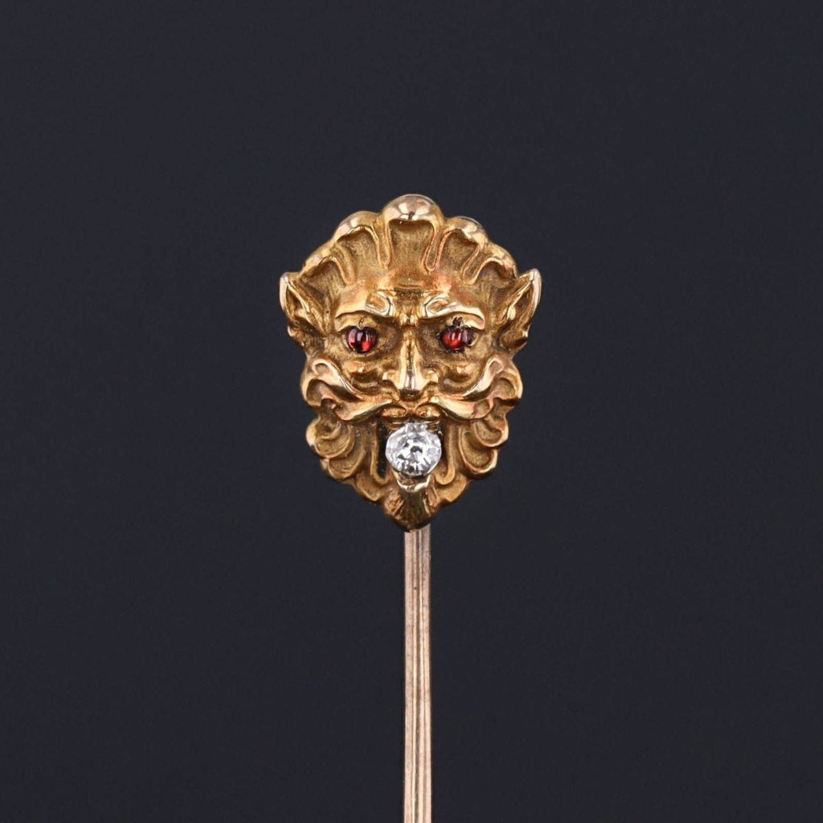 Green Man Stickpin | Gargoyle Pin - Trademark Antiques