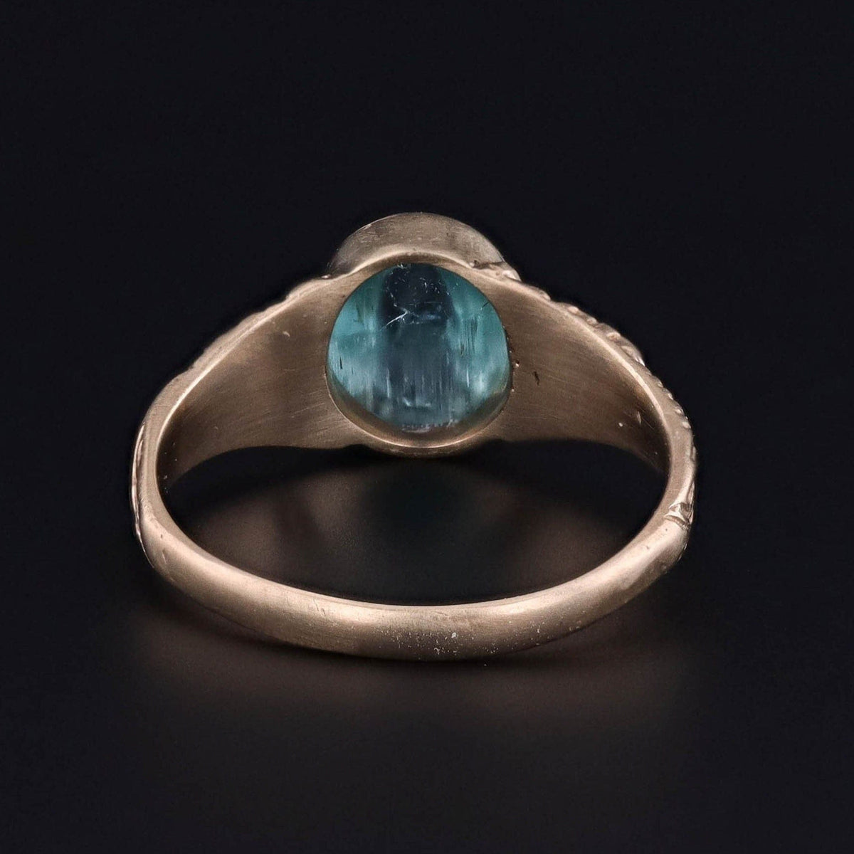 Green Tourmaline Flower Ring of 14k Gold - Trademark Antiques