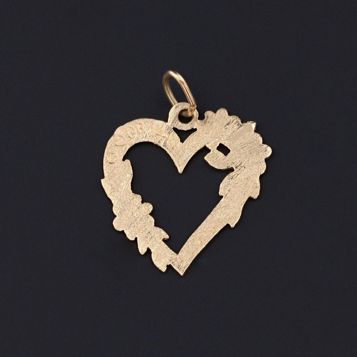 Heart Charm | Antique Heart Charm - Trademark Antiques