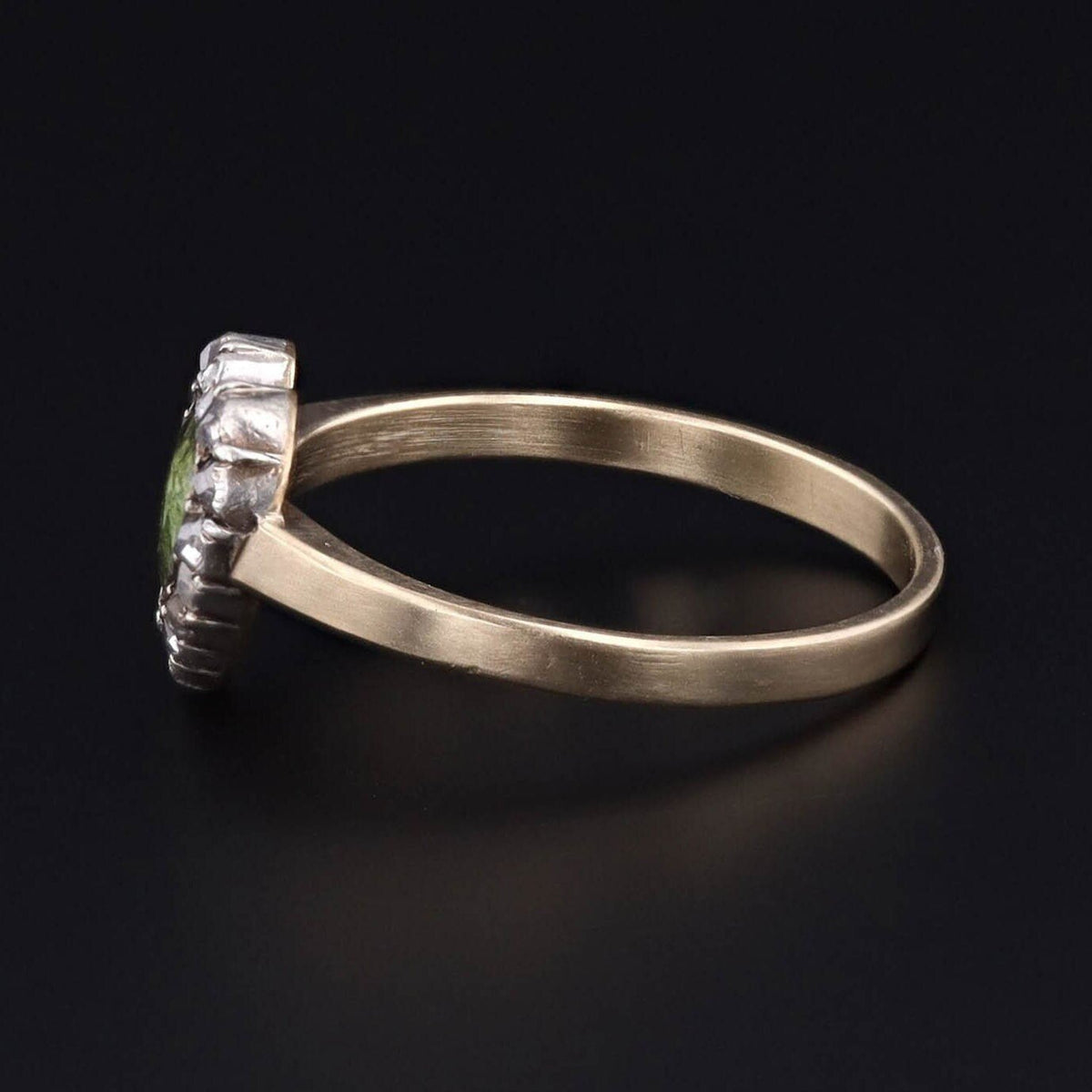 Heart Ring | Tourmaline &amp; Diamond Heart Ring - Trademark Antiques