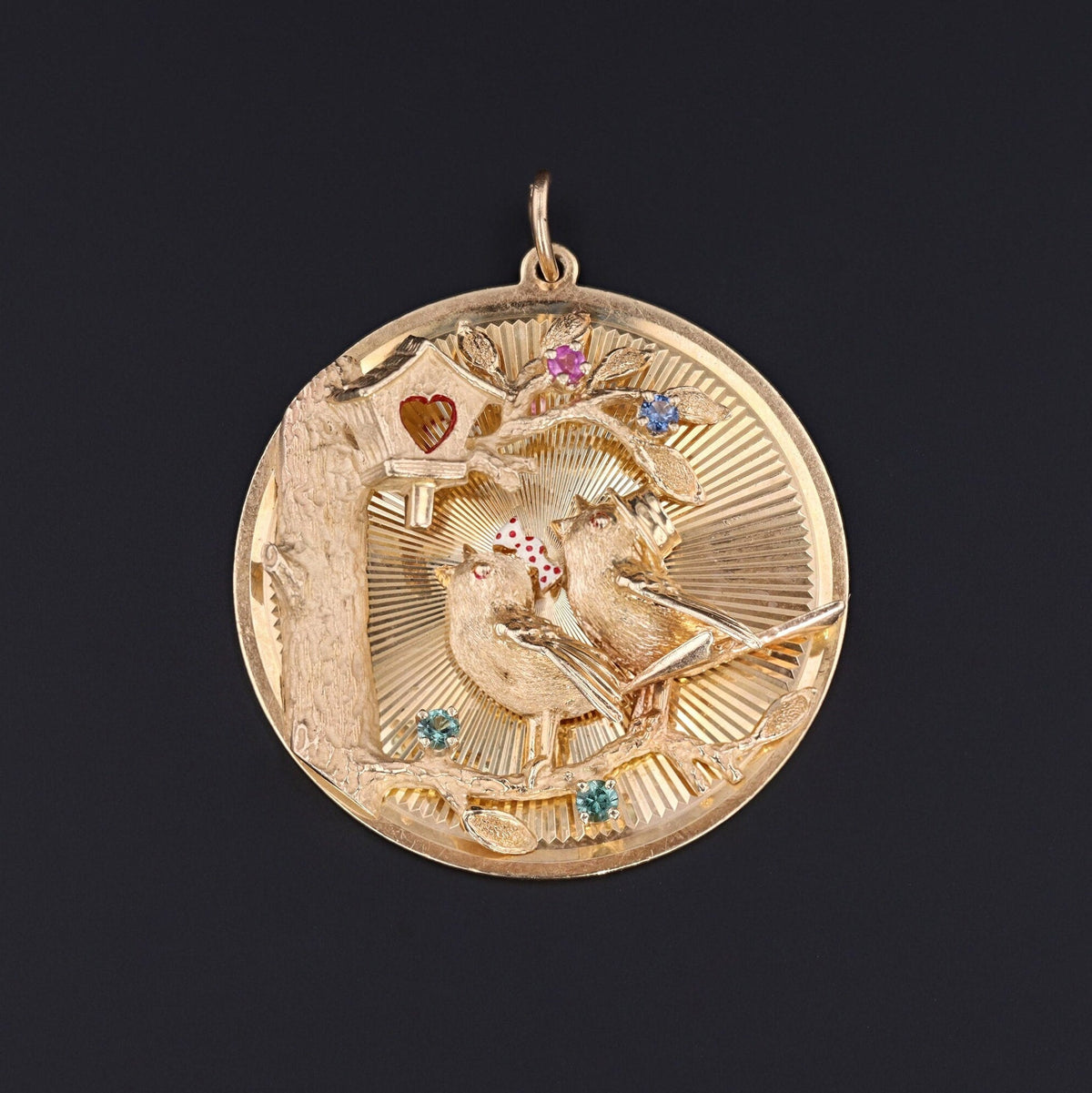 Henry Dankner Love Bird Pendant | Vintage Love Bird Pendant - Trademark Antiques