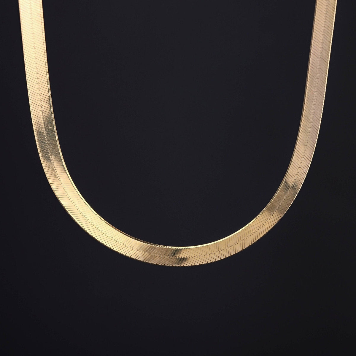 Herringbone Chain | Gold Necklace - Trademark Antiques