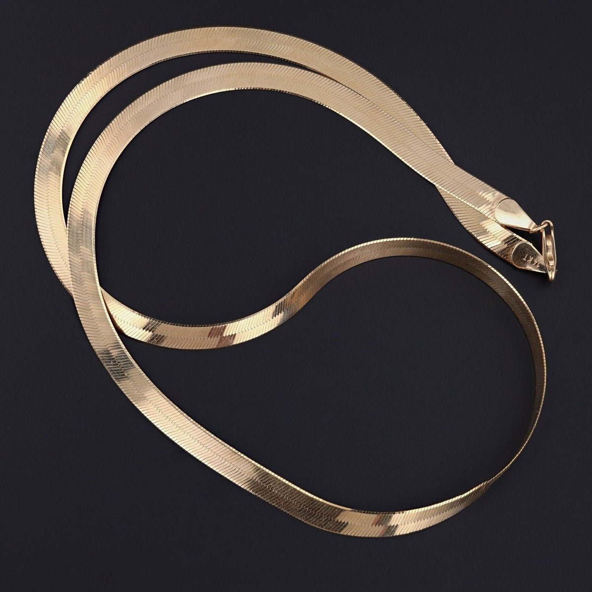 Herringbone Chain | Gold Necklace - Trademark Antiques