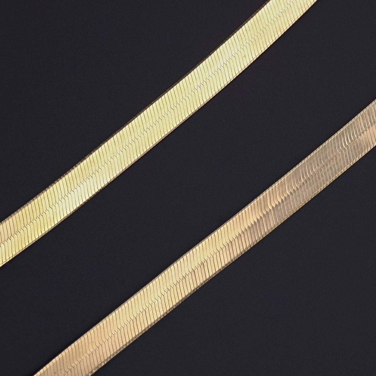 Herringbone Chain | Gold Necklace - Trademark Antiques