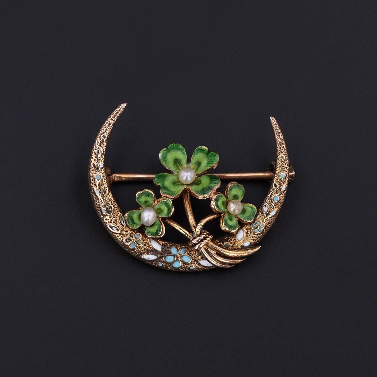 Honeymooon Brooch | Clover Brooch - Trademark Antiques