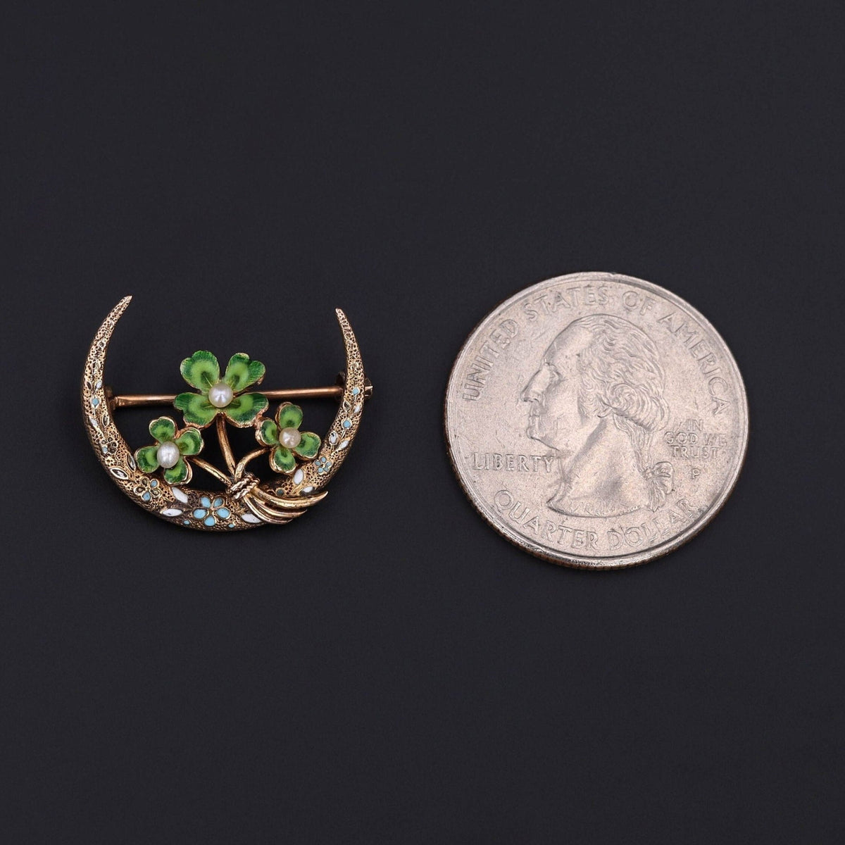 Honeymooon Brooch | Clover Brooch - Trademark Antiques