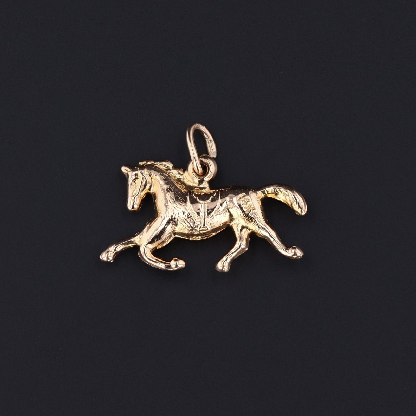 Horse Charm or Pendant | 14k Gold Horse - Trademark Antiques