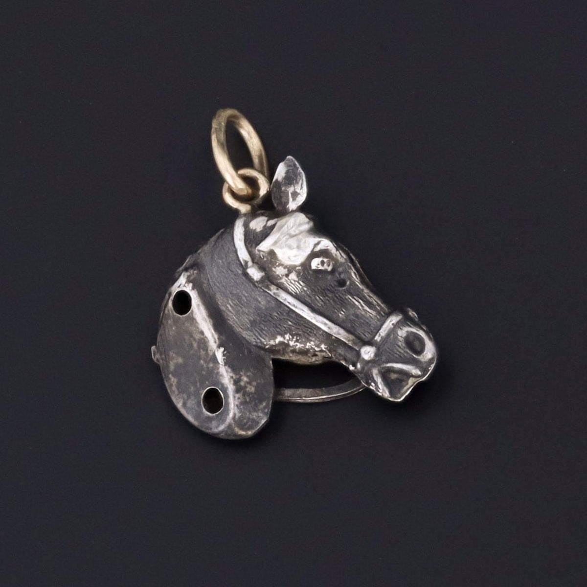 Horse Charm | Silver &amp; Gold Horse Charm - Trademark Antiques