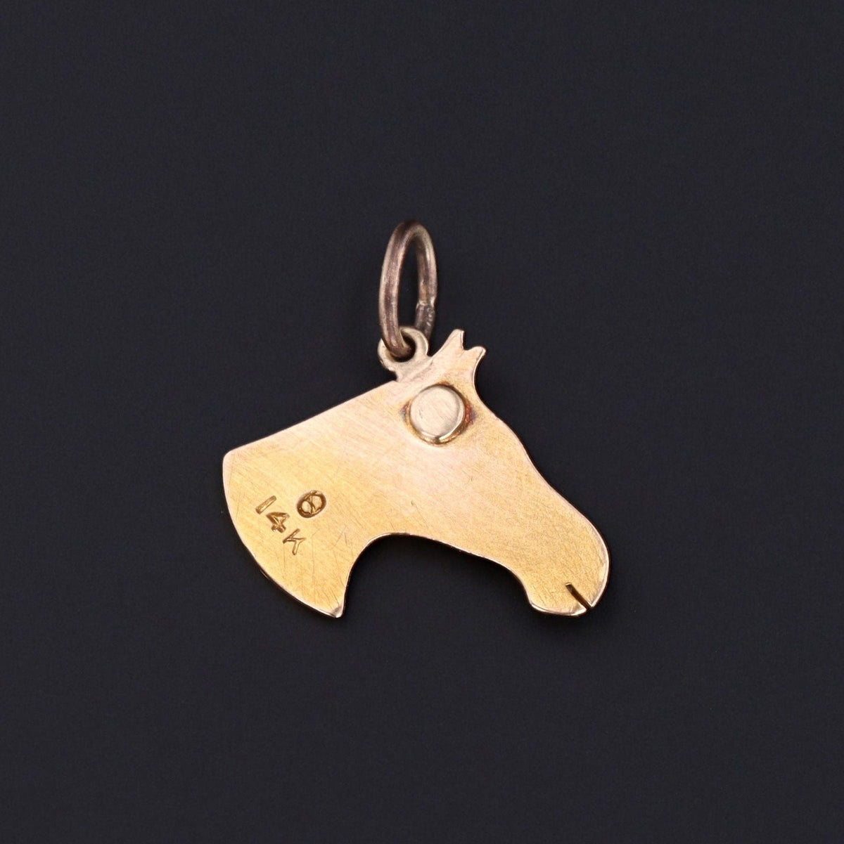 Horse Head Charm or Pendant | 14k Gold Horse Charm - Trademark Antiques