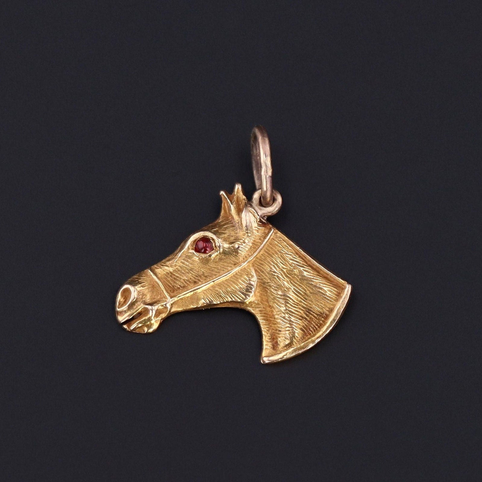 Horse Head Charm or Pendant | 14k Gold Horse Charm - Trademark Antiques