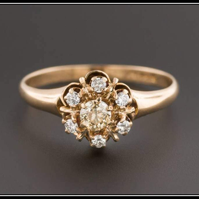 Antique Engagement Ring | Diamond Engagement Ring 