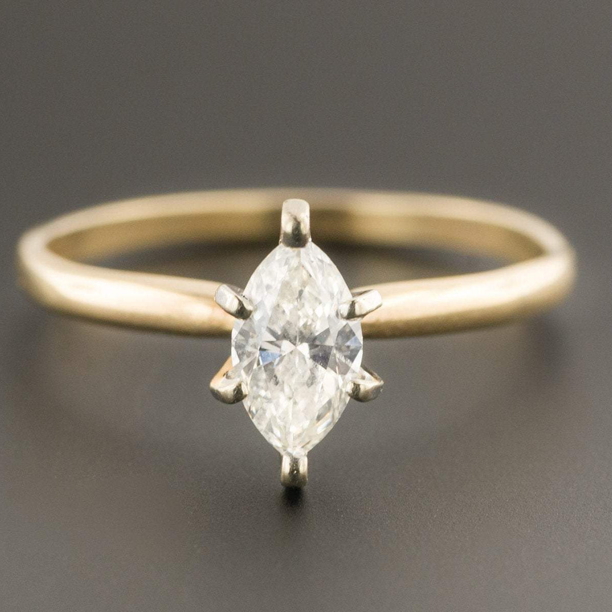 Marquise Cut Diamond Ring | Diamond Engagement Ring | 14k Gold Ring | Diamond Solitaire